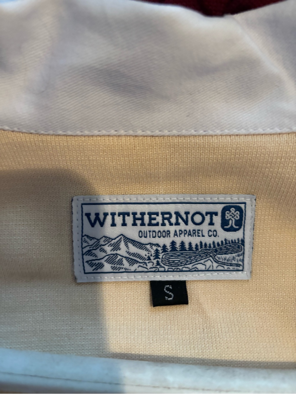 Withernot Cream Rugby Shirt With Red & Black Stripe — image 3 of 3